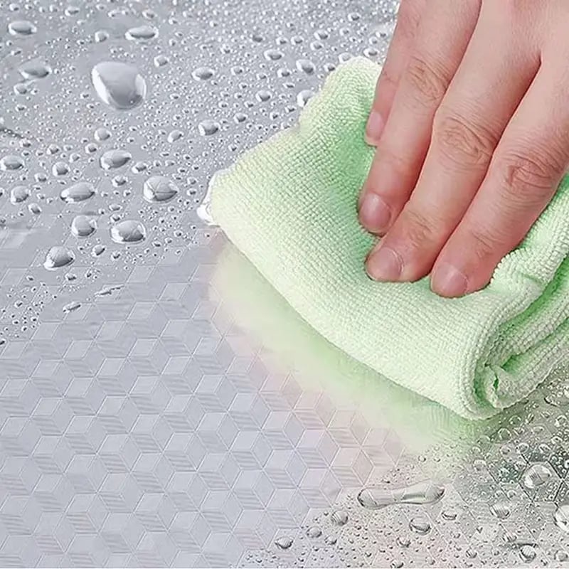 Oil-resistant kitchen adhesive wallpaper roll, stainless steel effect