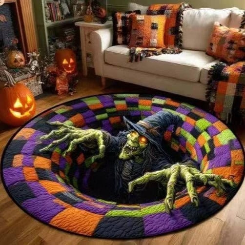 🎄🎄49% Off Last Day 🎄 3D Haunted Vortex Round Halloween Rug