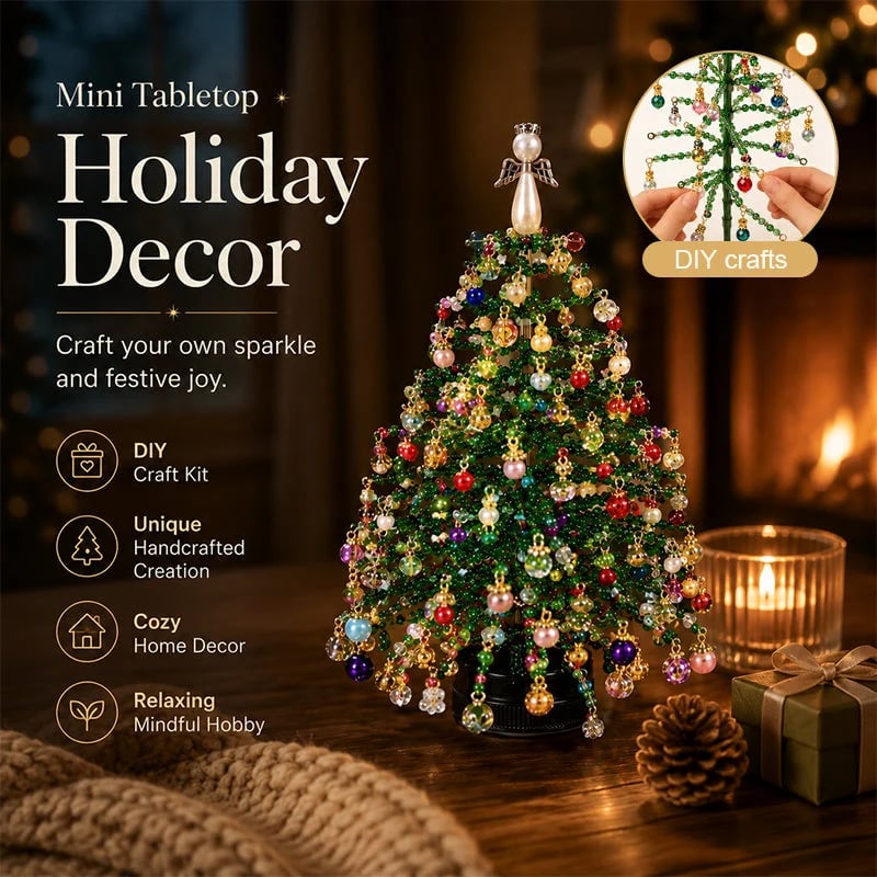 ✨ DIY Beaded Christmas Tree Kit – 🎅Create Your Own Sparkling Holiday Decoration