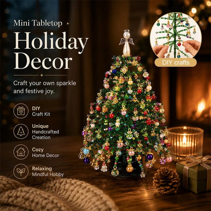 ✨ DIY Beaded Christmas Tree Kit – 🎅Create Your Own Sparkling Holiday Decoration