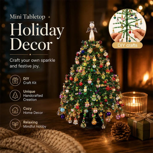 ✨ DIY Beaded Christmas Tree Kit – 🎅Create Your Own Sparkling Holiday Decoration