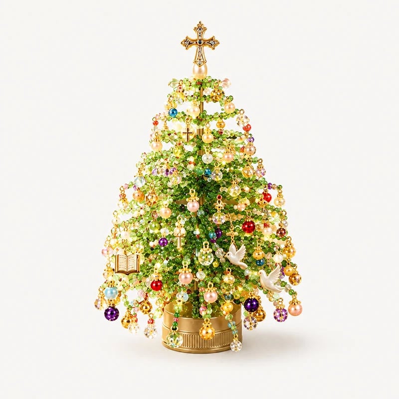 ✨ DIY Beaded Christmas Tree Kit – 🎅Create Your Own Sparkling Holiday Decoration