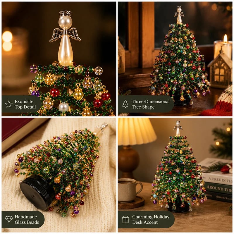 ✨ DIY Beaded Christmas Tree Kit – 🎅Create Your Own Sparkling Holiday Decoration