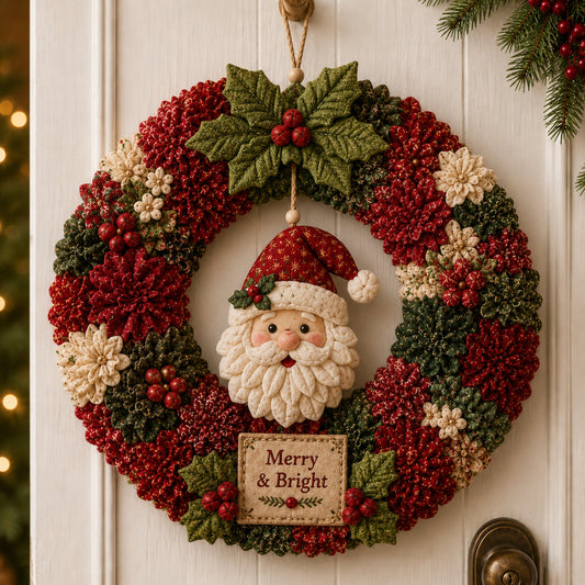 🌲🎁49% Off Last Day 🔥🎄 3D Fabric Poke Wreath DIY Kit