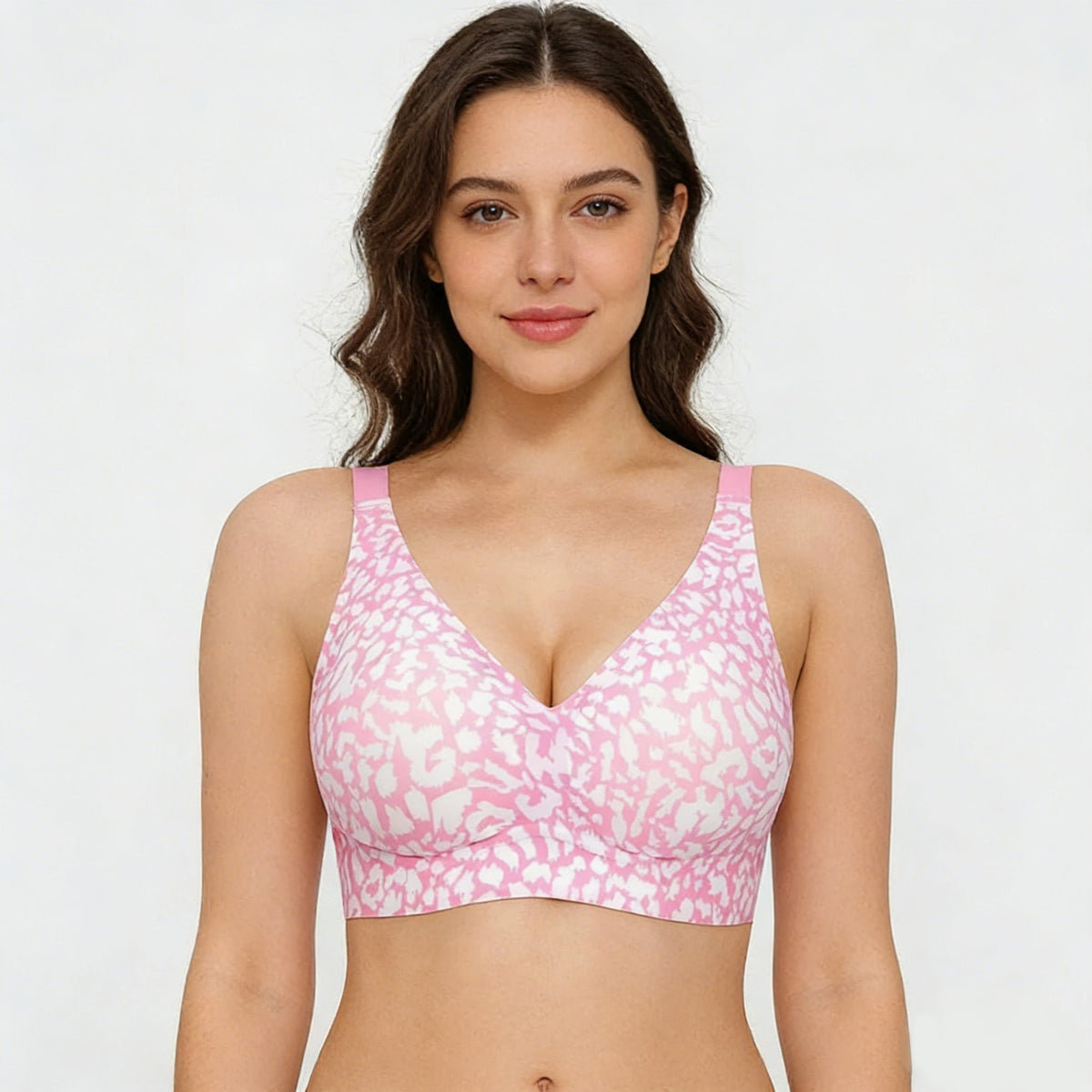 🌼🔥Super Firming Leopard Print Jelly  Bra | Women Wirefree Bras 👍No More Sagging Breasts