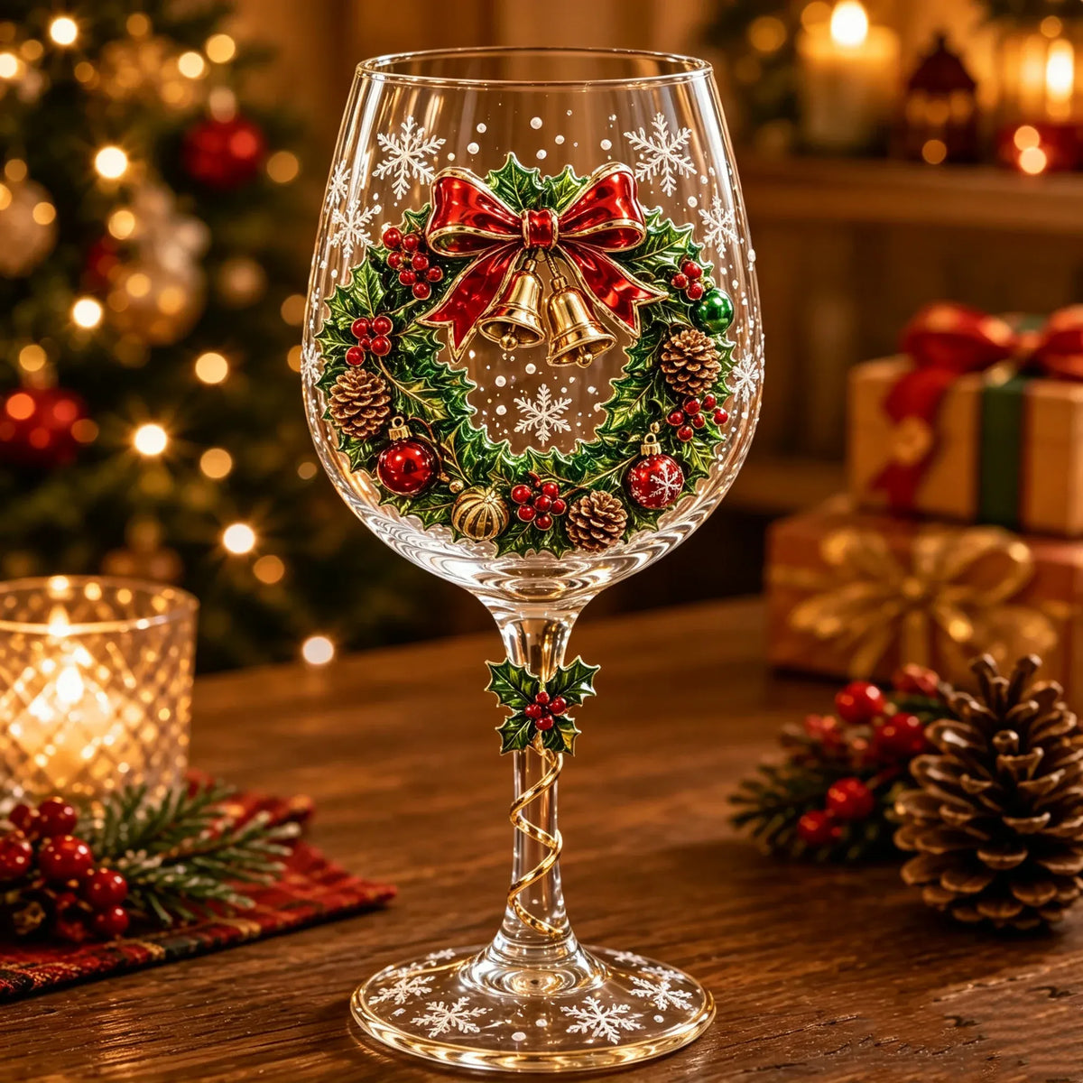 🌼🎁Christmas Wine Glass Collection Box Set✨