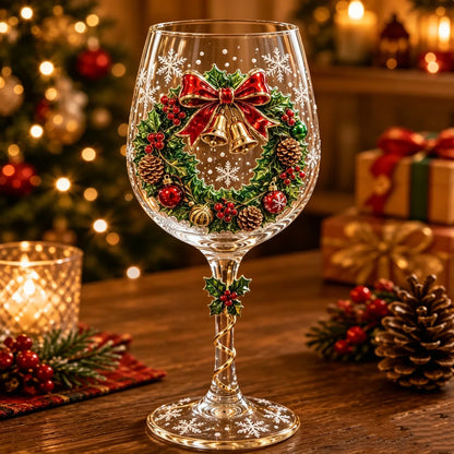 🌼🎁Christmas Wine Glass Collection Box Set✨