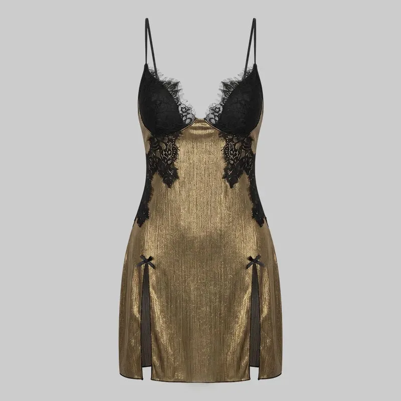 🌼Sexy Lace Splice Sleep Dress