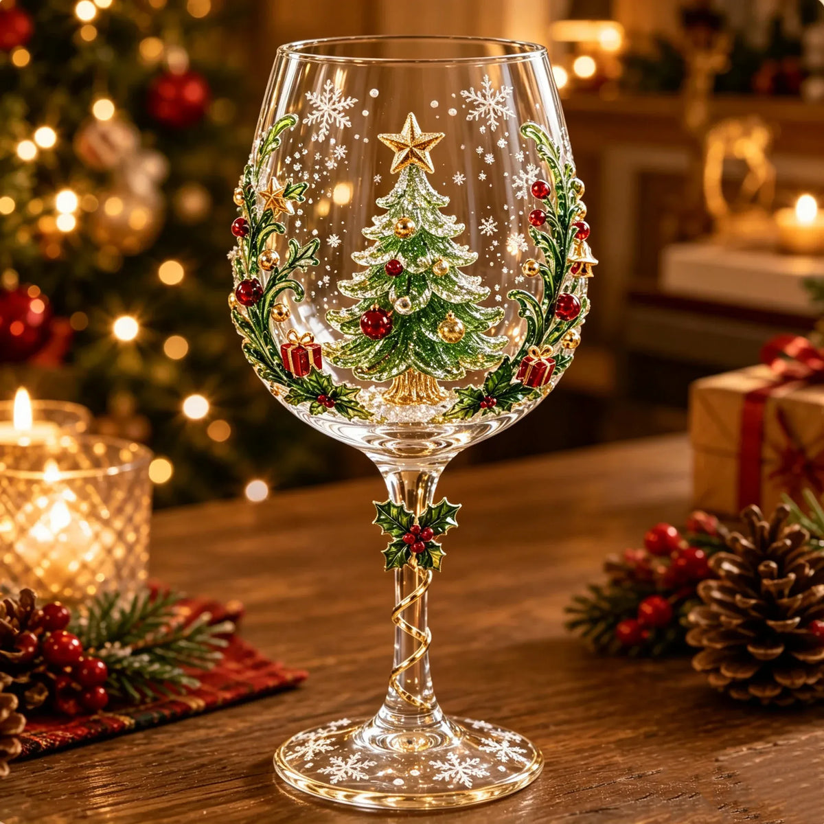 🌼🎁Christmas Wine Glass Collection Box Set✨
