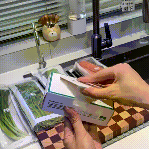 🥬 49% OFF Limited Offer🔥Reusable Long Food Storage Bags, Double-Zip Seal Freshness Bags for Kitchen