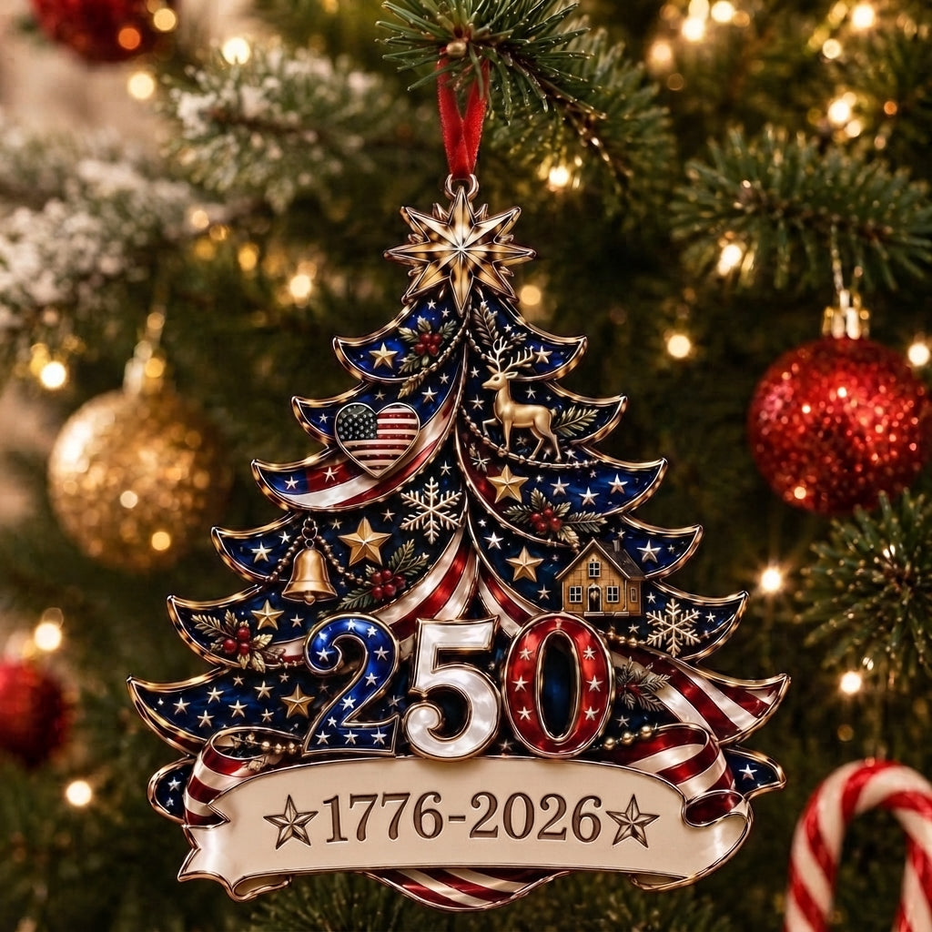 🎁🇺🇸 America 250th Anniversary Christmas Ornament