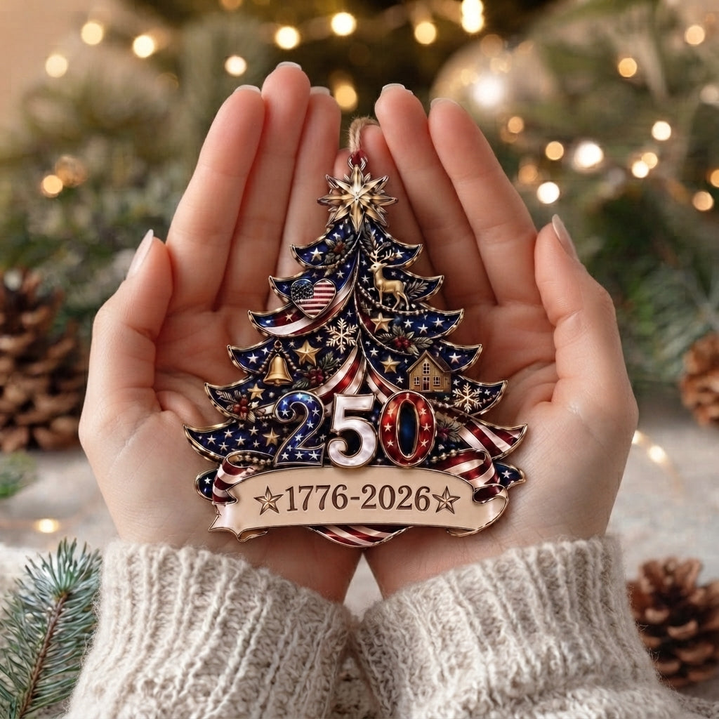 🎁🇺🇸 America 250th Anniversary Christmas Ornament