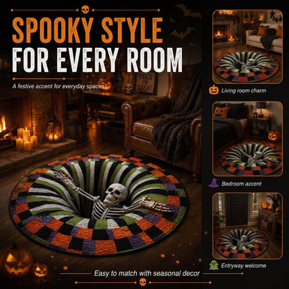 🎄🎄49% Off Last Day 🎄 3D Haunted Vortex Round Halloween Rug