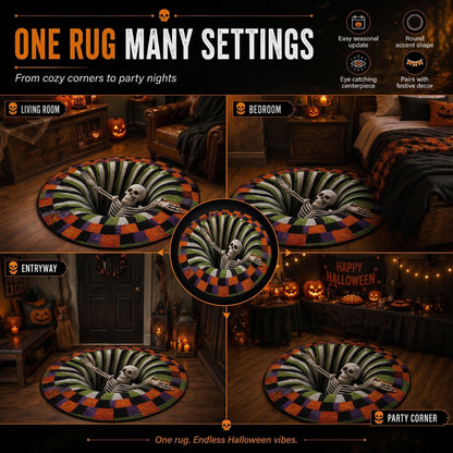 🎄🎄49% Off Last Day 🎄 3D Haunted Vortex Round Halloween Rug