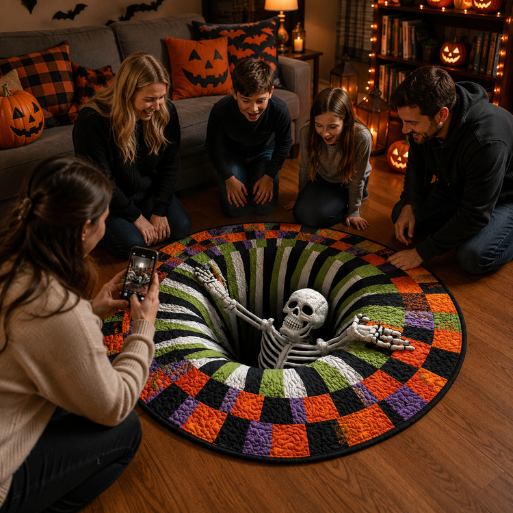 🎄🎄49% Off Last Day 🎄 3D Haunted Vortex Round Halloween Rug
