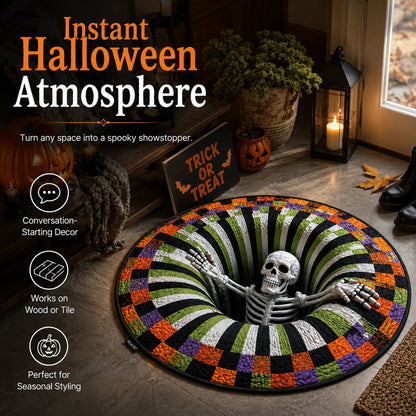 🎄🎄49% Off Last Day 🎄 3D Haunted Vortex Round Halloween Rug