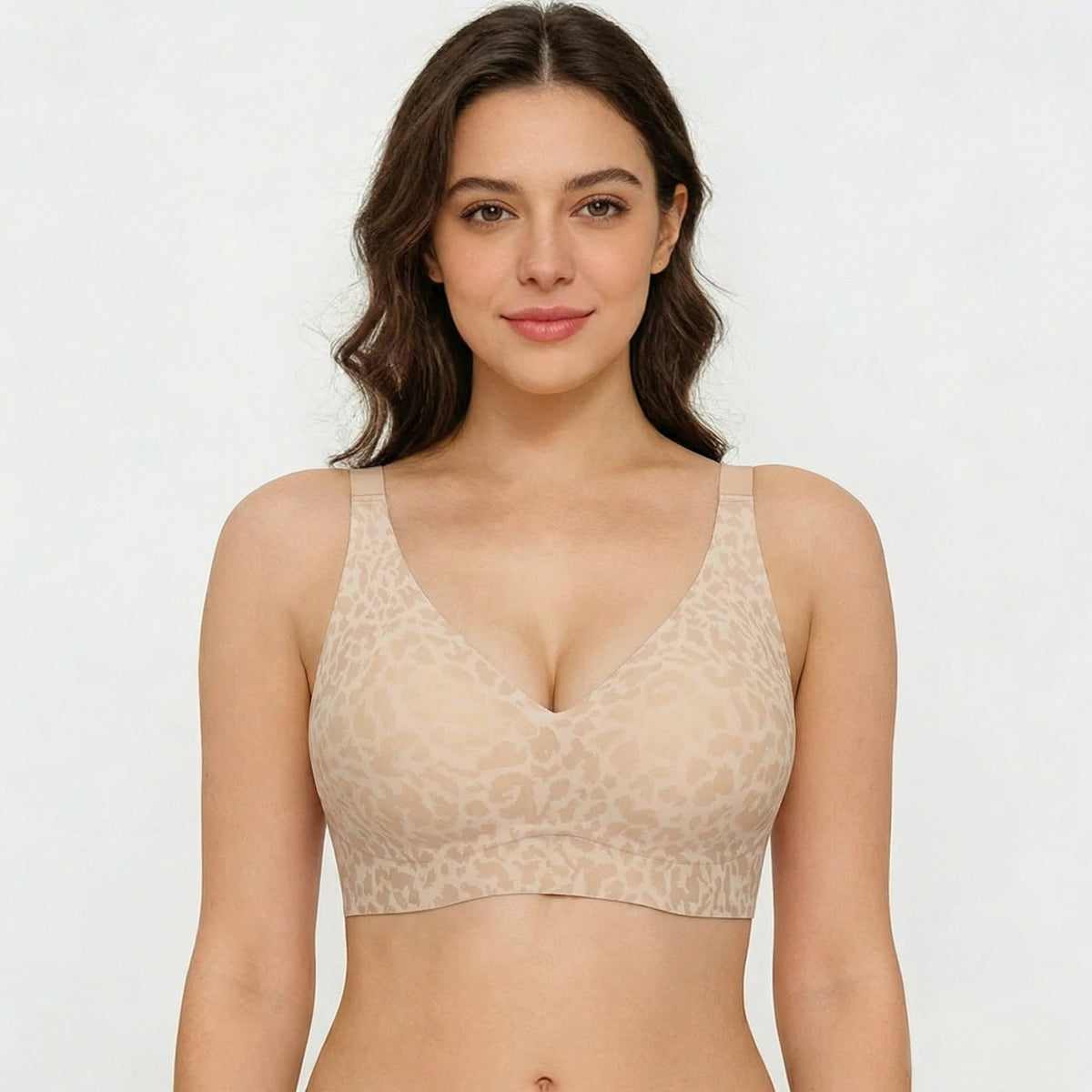 🌼🔥Super Firming Leopard Print Jelly  Bra | Women Wirefree Bras 👍No More Sagging Breasts