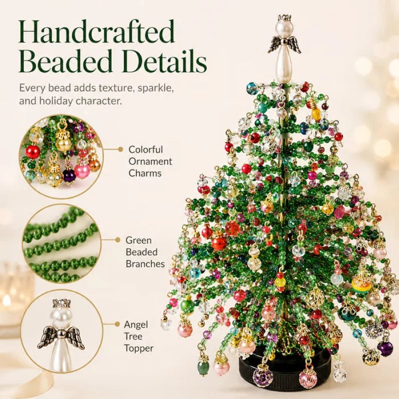 ✨ DIY Beaded Christmas Tree Kit – 🎅Create Your Own Sparkling Holiday Decoration