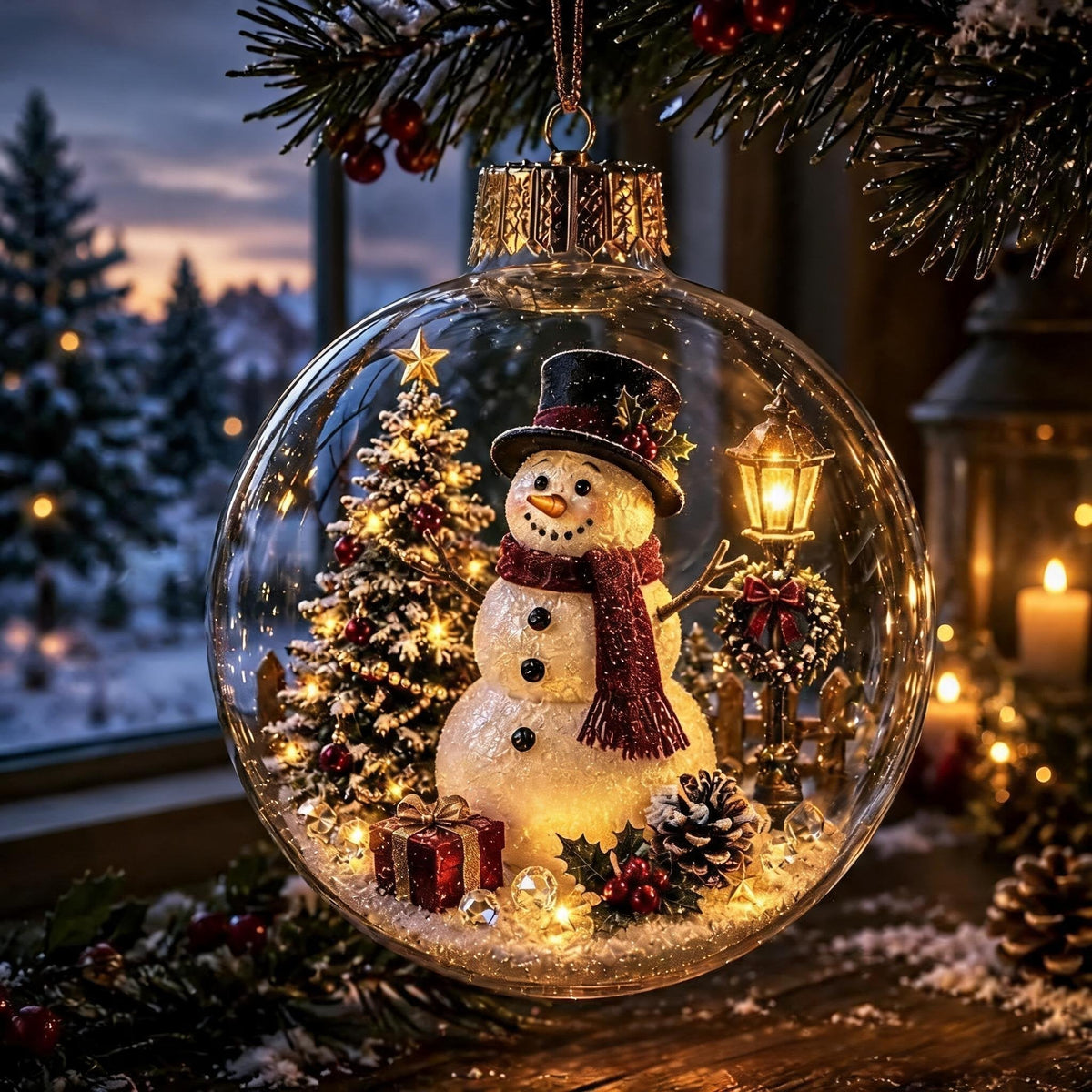 🎁✨Glowing Christmas Diorama Ornament🎄